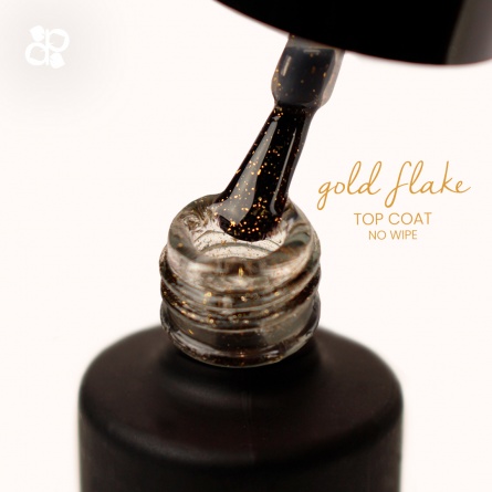 P249 gold flake top coat fraise nail shop 3