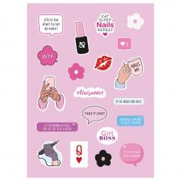 stickers pack fraise nail shop