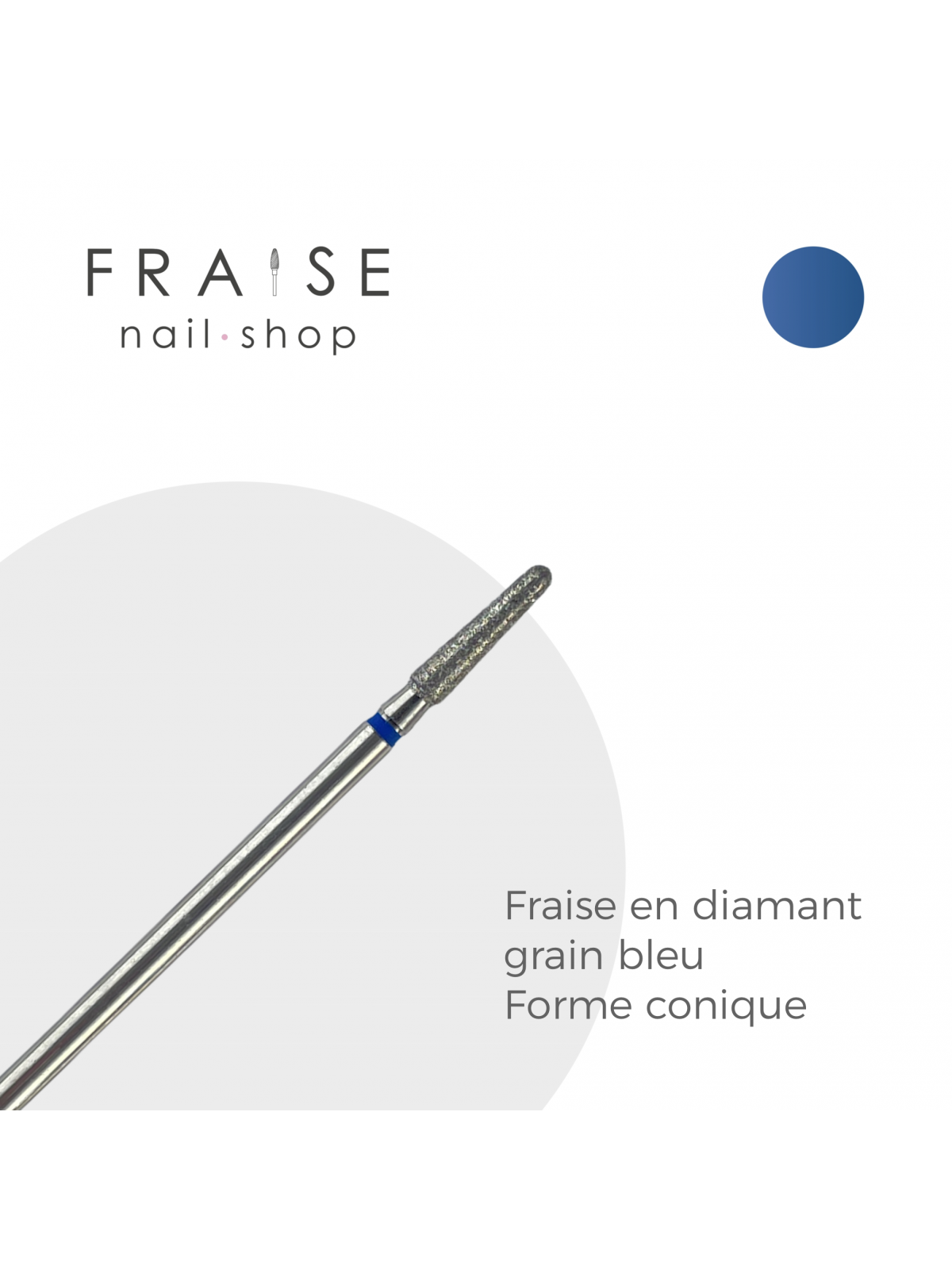 Fraise en diamant forme cône grain bleu 0,23 (115017)