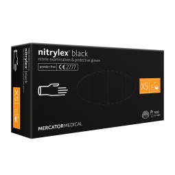 gants nitrile noirs xs fraise nail shop