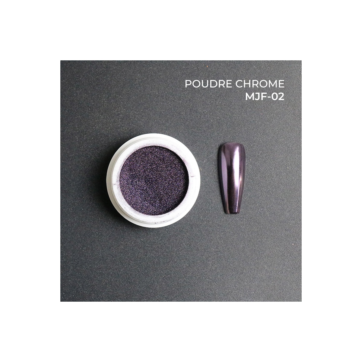 poudre chrome 02 fraise nail shop