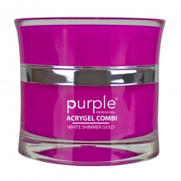 acrygel white shimmer gold fraise nail shop